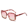 Occhiali da sole quadrati retrò con montatura tartarugata e lenti graduate da donna - Montatura Tartarugata Rosa Lenti Giallo Rosa