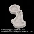 Cute spotted dog bowtie silicone mold in light gray for DIY fondant and resin clay craft - Large / Gray
