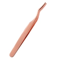 Rose gold stainless steel false eyelash tweezers with a high-gloss metallic finish - Electroplated Rose Gold