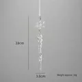 Acrylic Christmas snowflake icicle ornament with 18cm height and hanging ribbon - Ice Prism Snowflake String B