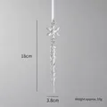 Acrylic Christmas snowflake icicle ornament with 18cm height and hanging ribbon - Ice Prism Snowflake String B