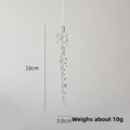 Adorno navideño de acrílico con forma de carámbano y copo de nieve, 18 cm - Cadena de Copo y Carámbano B