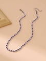 Necklace 3mm Royal Blue & White 1:1