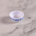 Miniature blue and white porcelain bowl model, 4cm diameter for DIY dollhouse crafts - 4cm Faux Blue and White Porcelain Bowl