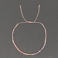 Handmade adjustable pink and purple beaded bracelet with natural stones and gold beads - Pink Purple Mixed