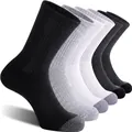 Lot de 6 paires de chaussettes de sport pour hommes en noir, blanc et gris chiné - Taille Unique 39-47 / Multicolore