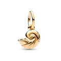 Pendentif coquillage doré avec finition polie et petite étoile pour bracelets - Spécification Standard / Conque Dorée (L01227/43-29)