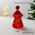 Red angel decorative light with vintage glass texture for Christmas, height 19cm - Angel / Red