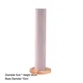 Pink velvet bracelet holder display stand with 30cm wooden base for hair accessories - Diameter 5cm*Height 30cm/Base 10cm / Ice Flower Pink