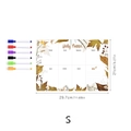 Detail of magnetic acrylic weekly planner for fridge with six colored markers - TYU099 Small Autumn Leaves (With 6 Pens)