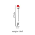Stainless steel Christmas dessert fork with red Santa hat handle, 155mm length design - Silver Fork - Christmas Hat