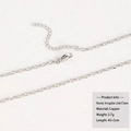 Detail of 18k silver plated copper irregular O-chain with lobster clasp and extender - Copper / Irregular O-Chain / Silver