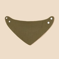 Olive green cotton crepe bandana bib for babies with adjustable snap buttons - Dark Olive Green