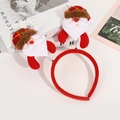 Cerchietto natalizio con pupazzi di Babbo Natale in peluche su molle metalliche - Babbo Natale
