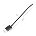Black 304 stainless steel straw spoon in spade shape, 22.5cm long and 14g weight - Smooth Square Spoon - Black