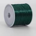 0.7mm dark green elastic crystal string for DIY jewelry making on white plastic spool - 46m/Roll / Olive Green