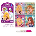 Reusable magic water coloring book fashion girl theme with pen for toddler creative play - Fashion Girl