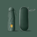 Dark green 5-fold pocket umbrella with matching zipper case and UPF 50+ sun protection - Without Box / 8 Ribs Thickened Black Glue / Dark Green