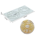 Silicone lace mold for petals and leaves showing 250x131mm dimensions and product details - 2-Cavity Flower Wreath