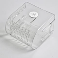 Caja de pañuelos acrílica transparente con ranuras y tapa blanca con estrella - Pequeño / Blanco Claro