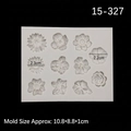 Stampo in silicone per fiori con 11 forme diverse tra cui rose e margherite - Grigio