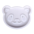 Panda-shaped silicone mold in translucent white for DIY coaster resin crafts - Panda Coaster Mold 02