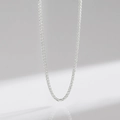 Elegant S925 sterling silver heart snake chain necklace in minimalist silver finish - 925 Silver / Chopin Chain