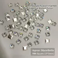Sparkling square nail zircon 3x3mm flatback gems 50pcs per bottle for manicure art - 3x3mm Square Flatback Zircon