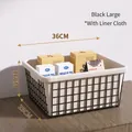Large with Fabric Liner Black