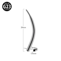 G23 titanium curved barbell piercing tool with 28mm length and 2mm shaft diameter - G23 Titanium Curved-External Thread 1.6mm Thickness 2.0mm