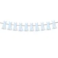 Ghirlanda di coniglietti blu con pompon bianchi per decorazioni pasquali e di compleanno - Striscione Coniglietto di Pasqua Blu