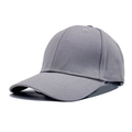 Classic plain grey cotton baseball cap for kids with a minimalist six-panel design - 52-54cm / Gray