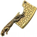 Vintage brass leopard keychain and opener with a unique textured cleaver design - Leopard Pattern Bottle Opener