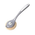 Spazzola da cucina a manico lungo grigio con testina in fibra abrasiva beige - Manico Lungo / Grigio