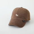 Detalle del bordado de zorro y etiqueta en gorra de algodón marrón para niños - 54cm (3-8 años) / café