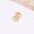 Close-up of polished 14k gold plated double-ended lobster clasp for jewelry DIY - 14K Gold Double Lobster Clasp H-9185