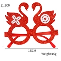 Red glitter swan-shaped heart party glasses for Valentine's Day celebrations - Swan Style
