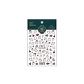 Self-adhesive 5D Halloween nail art stickers with cute ghost designs and wizard hats - Halloween Party (TS-1689)