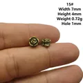 Antique bronze alloy rose beads 7mm size for DIY handmade jewelry and necklaces - 15# Style