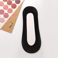 Fantasmini donna neri in seta di ghiaccio ultrasottili con silicone antiscivolo sul tallone - Taglia unica / Nero