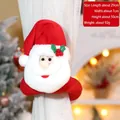 Weihnachtsmann Vorhanghalter aus Plüsch, Maße 29x7x50cm und Gewicht 92g, Deko - Klassischer Roter Samt-Weihnachtsmann(SD-CLB-006-A)