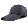 Dark grey quick-dry mesh baseball cap for men and women with breathable sun protection - Adjustable / Dark Gray