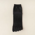Classic black five-finger toe socks made of breathable cotton with ribbed anti-slip cuffs - One Size / Black (Men's)