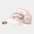 Side view detail of pink camouflage baseball cap with curved brim and reinforced stitching - Pink Camouflage (Color 7)