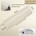 Creamy white silicone sink mat with foldable edge for kitchen faucet drainage - 35x6x1.5cm / Off White