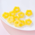 DIY 19mm yellow flower acrylic spacer beads for handmade jewelry accessories and crafts - Translucent Yellow