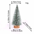 Mini albero di Natale innevato su base di legno, decorazione da tavolo alta 15,5 cm - Albero di Natale 15.5CM