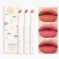 Drie-delige matte fluwelen lipstickset DR05B met natuurlijke tinten en slank ontwerp - Set B-Witte Zon Wolk Verpakking