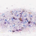 Close-up of mixed purple glass chips with white pearls for DIY handicraft decoration - Style 7