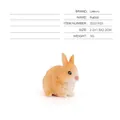 Miniature orange and white rabbit figurine made of solid resin for farm landscape - Single Solid Spotted Rabbit Model